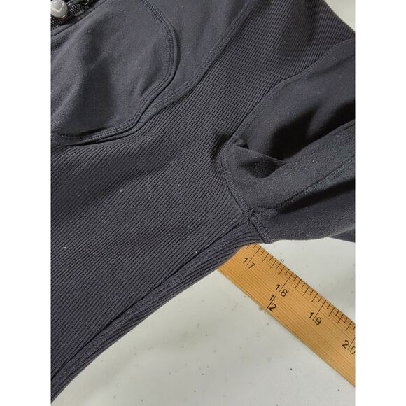 Lululemon Women's Black Vented Full Zip Sweatshirt - sz 8 - Picture 5 of 7